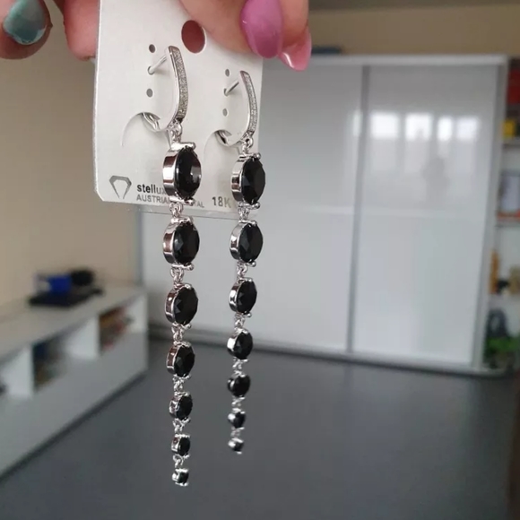 Zirconia CZ Beads Dangle Earrings - Picture 7 of 8